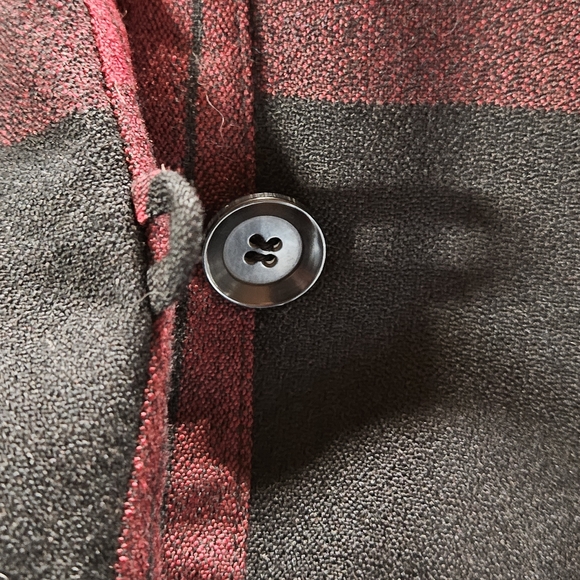 Chadwick's Red Black Buffalo Plaid Versatile Belted Peplum Blazer Jacket - Picture 7 of 11